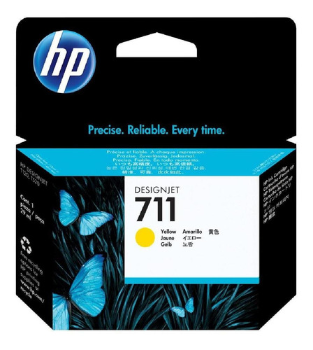 Imagen 1 de 6 de Cartucho De Tinta Hp 711 Amarillo 29ml