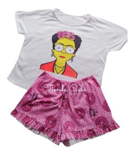 Pijama Conjunto Frida Simpson Donas Regalo Oferta 