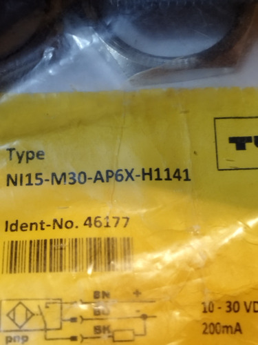 Ni15-m30-ap6x-h1141 Sensor Turck Nu. 46177 En Su Empaque (Usado)