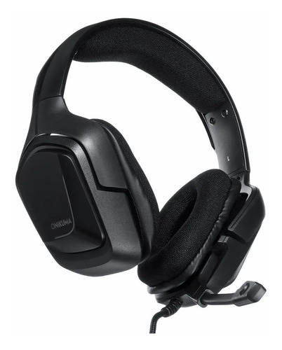 Audífonos gamer Onikuma K20 negro con luz rgb LED