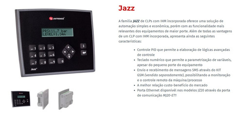 Clp Unitronics 8ed 4ea 6sr - Jazz Jz20-j-r16 Com Cabo