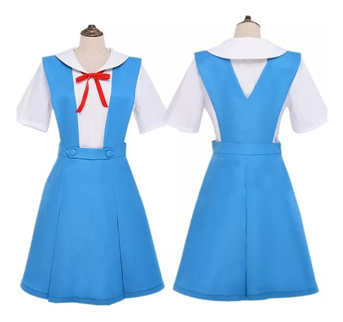 Evangelion - Rei Ayanami Vestido Colegiala Cosplay Kawaii