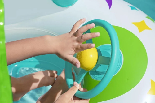 Imagen 6 de 10 de Asiento Bote Bestway Inflable Con Techo Bocina Nave Espacial