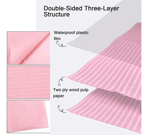 Desechables Toallas Para Limpiar Uñas De Tres Capas Rosa