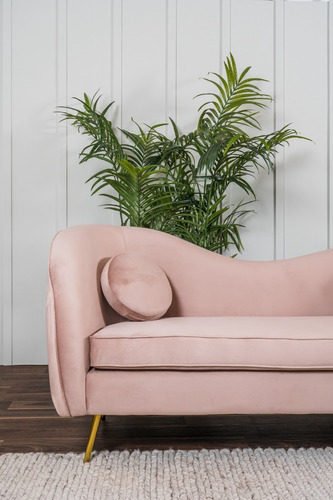 Sofá Salas Modernas Minimalistas Sillones Retro Lounge Color Rosa