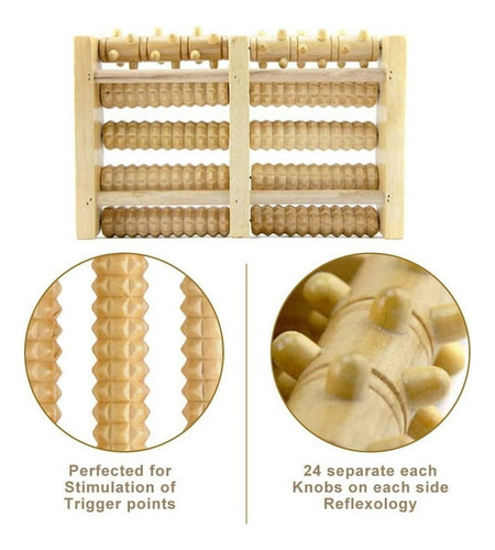 Masajeador Electrónico Cervical Con Función De Pie De Madera