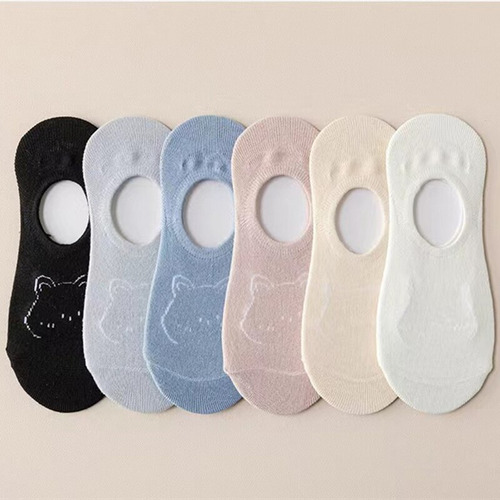 6 Pares De Calcetines Invisibles Antideslizantes De Silicona