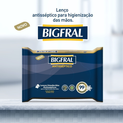 Imagem 4 de 5 de Kit Lenço Umedecido Antisséptico Bigfral 16cmx75cm 720 Uni