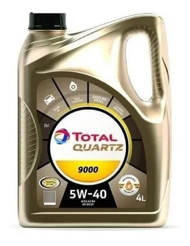 Aceite Total 5w40 Sintético Quartz 9000 4 Lts + Regalo - Tyt