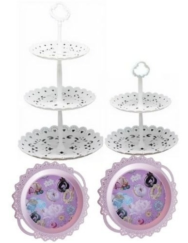 Set Porta Cupcakes 2 Y 3 Pisos + 2 Bandejas Mym Ventas