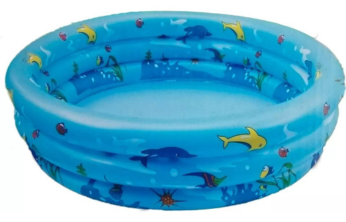 Piscina Inflable Plástico Bebe 3 Anillos 120 Cms Verano Colo