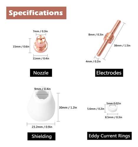Pt31 Plasma Torch Tips, Electrode Nozzle