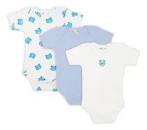 Comprar Pañaleros Set 3 Piezas Algodon Ropa Bebe Niño Niña Rosa Azul