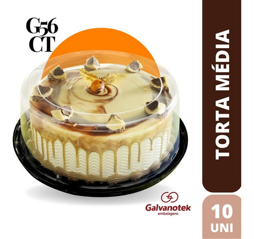 Embalagem Para Torta Média G56ct Galvanotek 10 Un Full