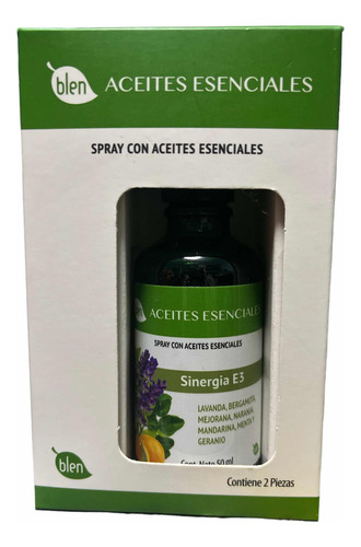 Spray Con Aceites Esenciales Sinergia E3 Estrés Ansiedad