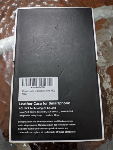 Case De Cuero Genuino Acluxs iPhone 6s Vino Tinto Y 6+ Negro