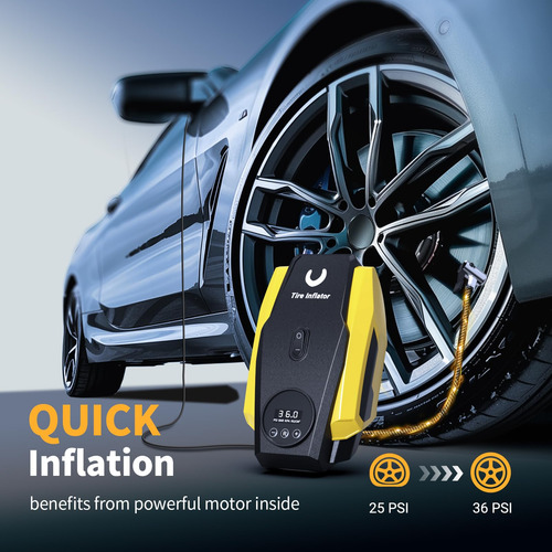 Compresor De Aire Portátil Powools Para Inflar Neumáticos, 1