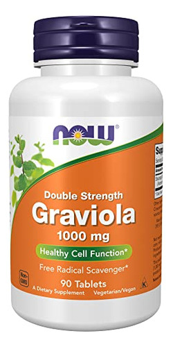 Suplemento Now Graviola 1.000 Mg De Força Dupla 90 Comprimid