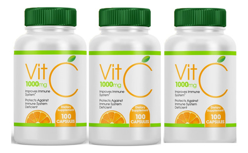 Natural Lab 3 Botellas De Vitamina C 1000mg 300 Capsulas Cap