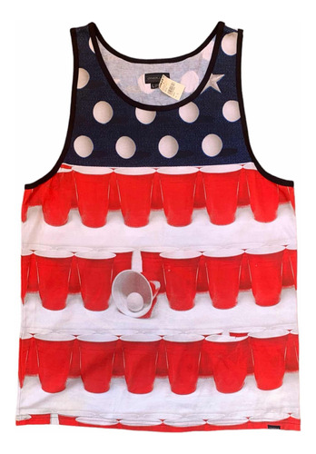 Playera Tank Top Oneill Talla L American Beer Pong