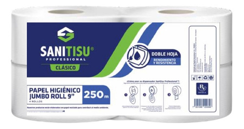 Papel Higienico Sanitisu Institucional 9  Doble Hoja Bultox4