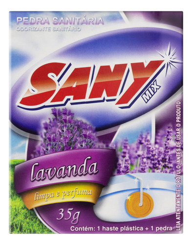 Odorizante Sanitário Pedra Lavanda Sany Mix 35g