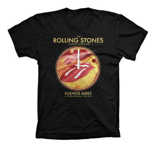 Remera Rolling Buenos Aires 2016 Retro Tour Stones Argentina
