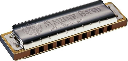 Imagem 1 de 7 de Gaita Harmônica Hohner Marine Band 1896/20 Em C (dó)
