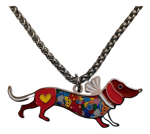 Collar Para Niñas Y Mujeres Con Figura De Perrito Dachshund