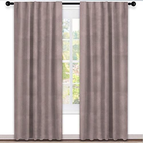 Cortinas Opacas Marron Gris Para Dormitorio Y Sala Estar 52