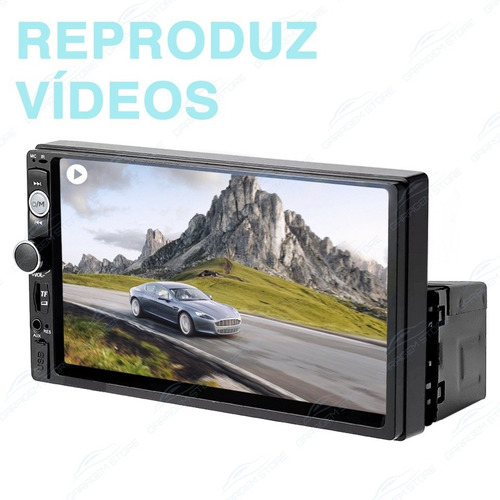 Imagem 6 de 10 de Multimídia Slim Encaixe 1 Din Mp5 Universal C/ Câmera De Ré