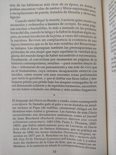 El Diario Intimo De Lucrecia Borgia. Joachim Bouflet. Diana