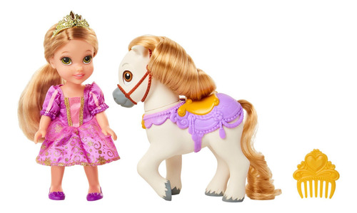 Muñeca Petit Rapunzel Con Pony Disney