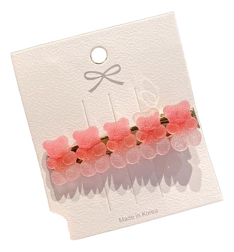 Broche Forma Panditas Para El Cabello Azucar Rojo