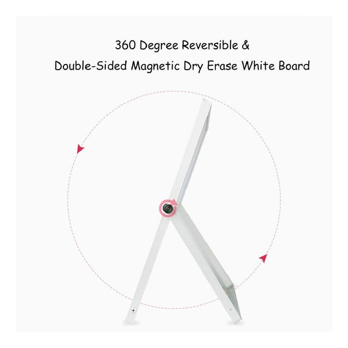 Lousa Magnética Quadro Branco Giratório C/ Suporte De Mesa