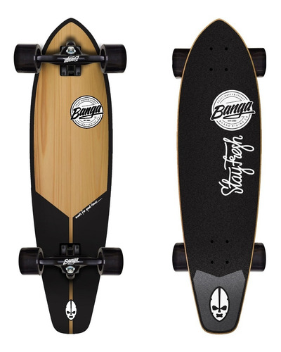 30% Off! Longboard Banga Boards - 100% Maple Canadiense - Profesional - Kicktail - Skateboard Patineta Surf Cruiser Long