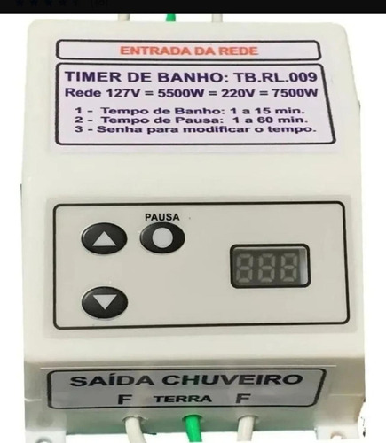 El temporizador de ducha eléctrico para baño corta la energía
