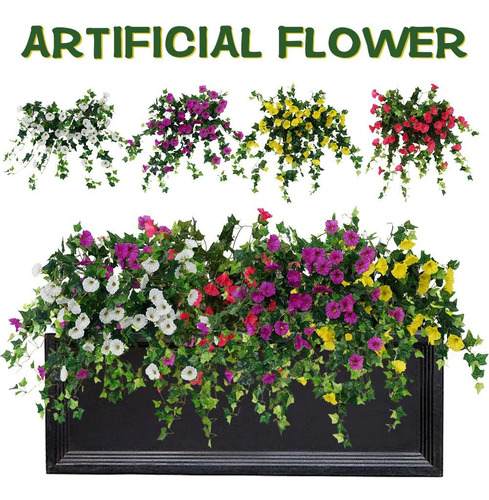 Pulunto, 2 Unidades, Flores Artificiales Para Balcón, Simula