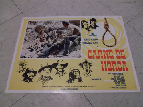 Antiguo Cartel De Cine Carlos Rotzinger En Carne De Horca!
