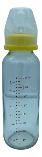 Biberon Mamila De Vidrio 240ml/8oz 3-12m Color Amarillo