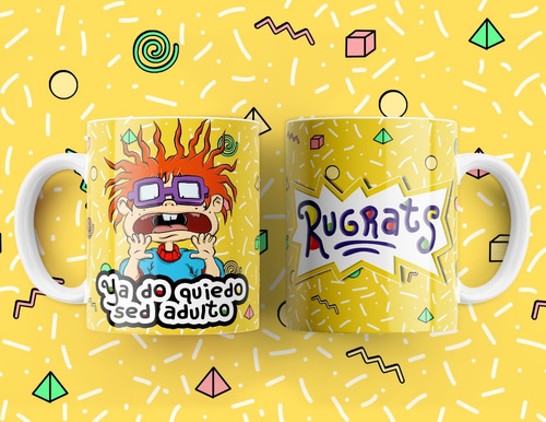 Taza Ceramica Rugrats Carlitos Ya Do Quiero Ser Adulto Tommy