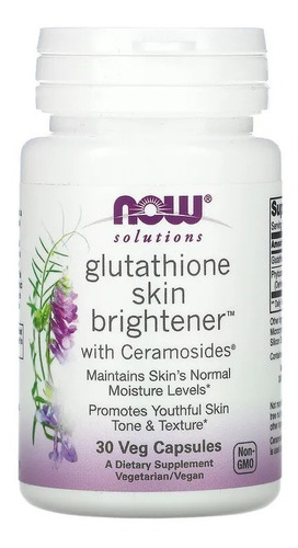 Now Glutathione Skin Brightener Ceramidas Aclarado X 30cap