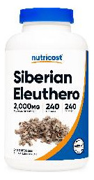 Suplemento Nutricost Siberian Eleuthero 500mg 240 Cápsulas