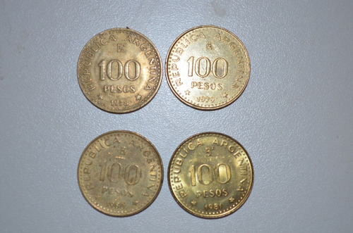 Moneda Argentina 100 Pesos Año 1978-1979-1980-1981