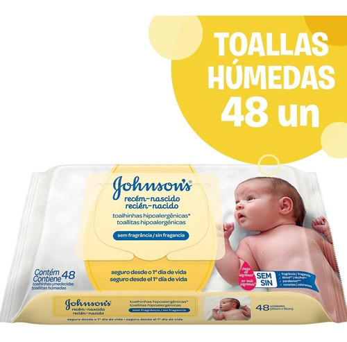 Toallitas Humedas Johnson's® Baby  Recién Nacido X48