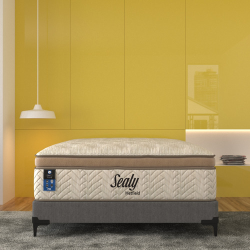 Colchón Queen Size Sealy Hetf-i Poliesferas High Performance - Firme - 37 Cm De Altura