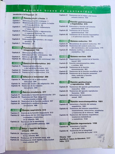 Libro Fundamentos De Fisiopatologia Carol M. Porth 159h1 (Usado)