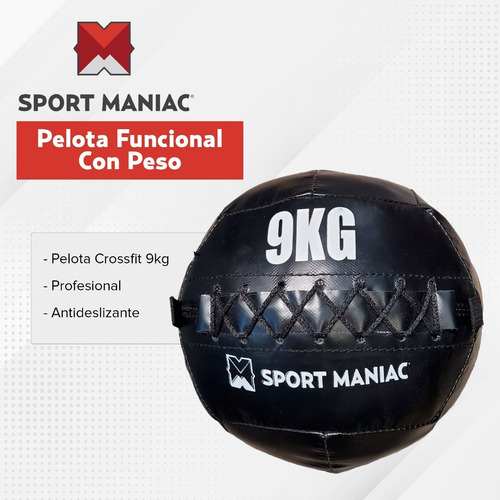 Imagen 2 de 5 de Kit Sport Maniac Medicine Ball Cuero De 3kg, 6kg, 9kg