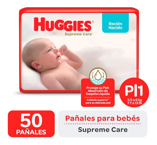 Pañales Huggies Supreme Care Ahorrapack P X 50 Unidades