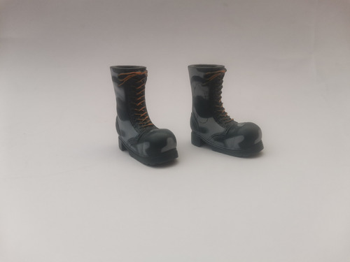 Barbie Accesorio Ropa Botas Militar Gris Camuflaje 